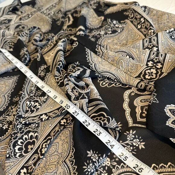 Lane Bryant Black Boho Paisley Chiffon Shawl Poncho Top Womens 14/16 Y2K Whimsy - Picture 7 of 8